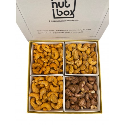Platter salted cashews nuts variety 4 kinds